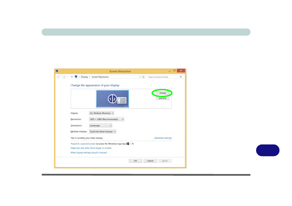 Configuring an external display in windows, Cconfiguring an external display in windows | Eurocom Electra 2 User Manual | Page 243 / 260