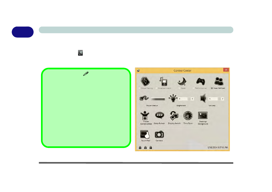 Control center | Eurocom Electra 3 User Manual | Page 44 / 260