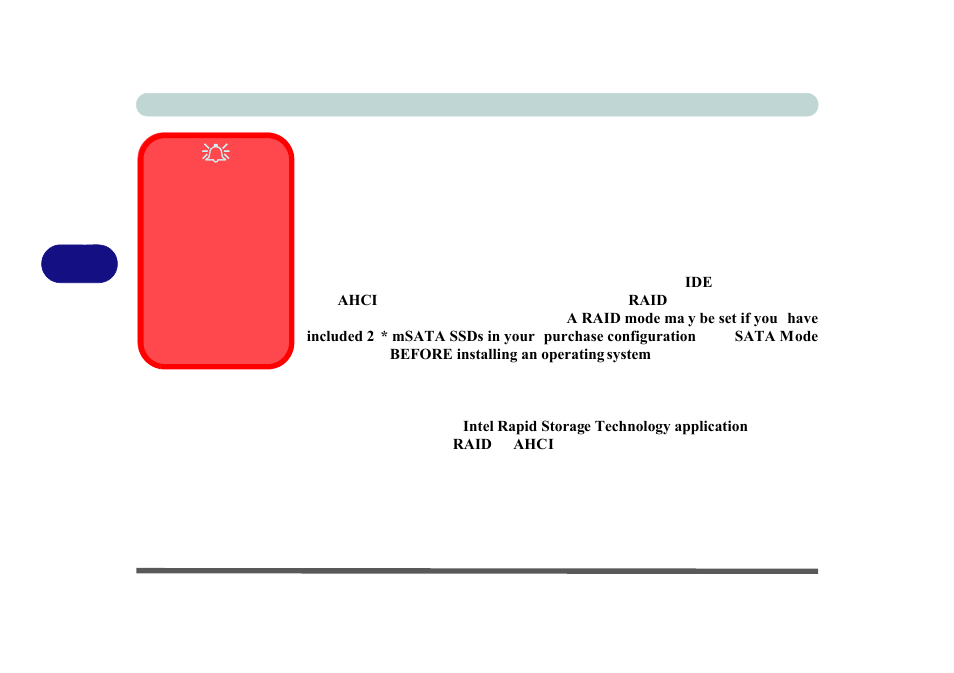 Intel anti-theft technology (advanced menu), Sata mode (advanced menu) | Eurocom M3 User Manual | Page 116 / 265