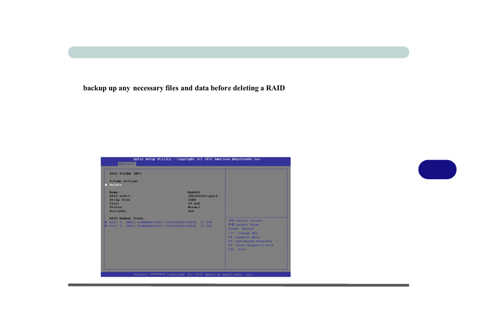 Deleting a raid (windows 8), Deleting a raid (windows 8) -11 | Eurocom M3 User Manual | Page 147 / 265