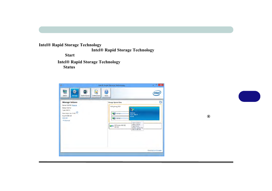 Intel® rapid storage technology for raid systems | Eurocom M3 User Manual | Page 175 / 265