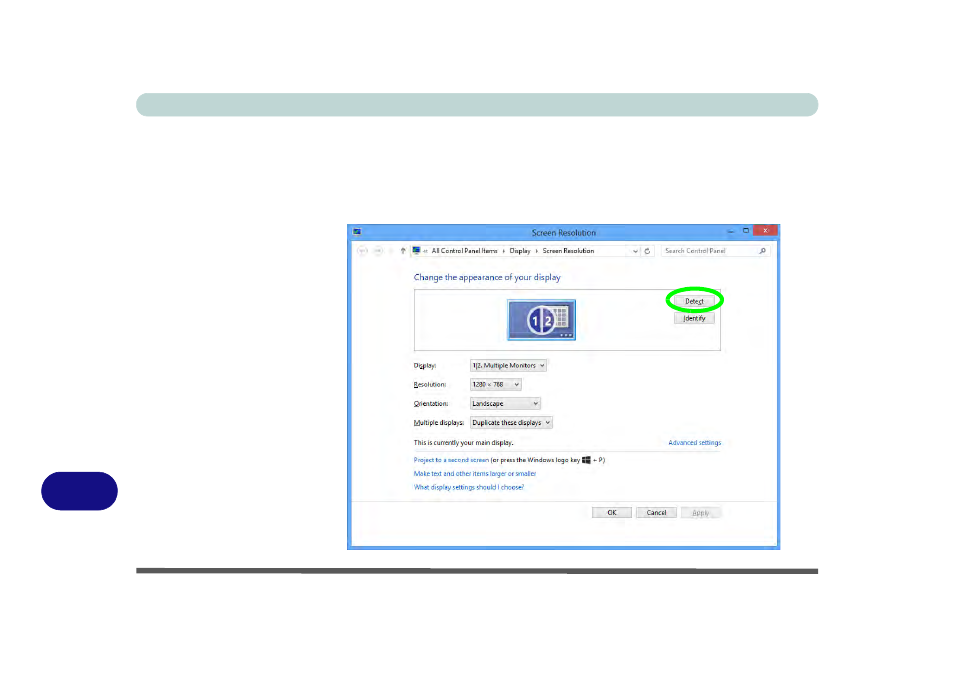 Configuring an external display in windows, Cconfiguring an external display in windows | Eurocom M3 User Manual | Page 249 / 265