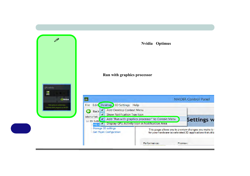 Optimus™ customization options, Optimus, Customization options | Eurocom M3 User Manual | Page 253 / 265