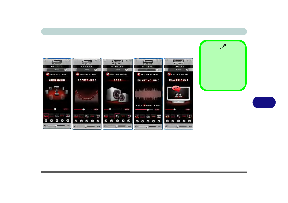 Sound blaster cinema controls, Sound blaster cinema controls -51 | Eurocom M4 User Manual | Page 181 / 276