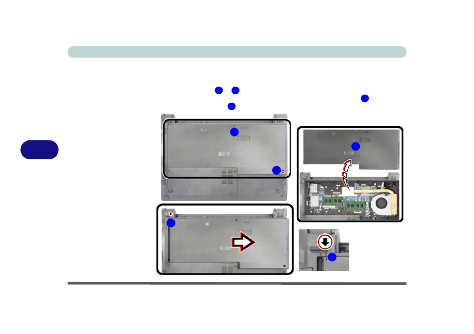 Removing the component bay cover | Eurocom Armadillo User Manual | Page 134 / 260