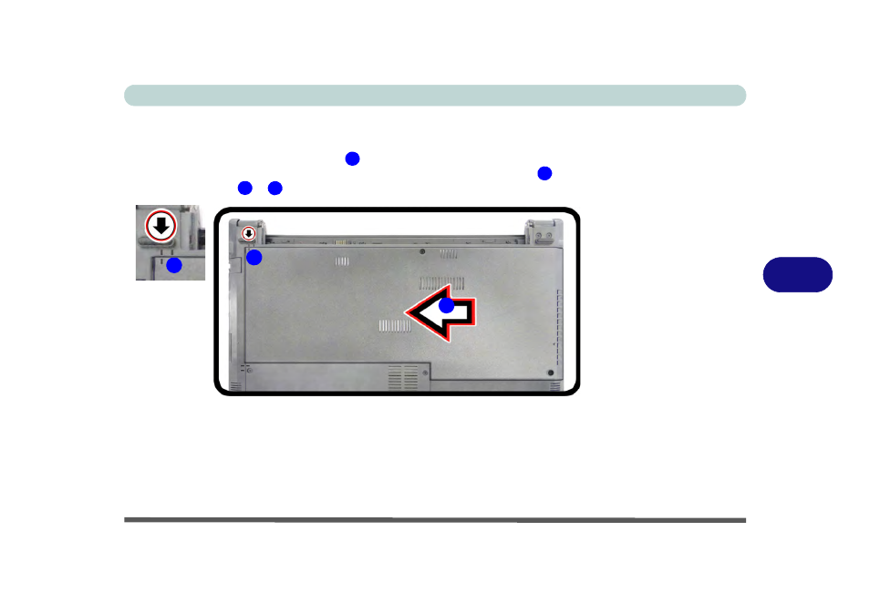 Replacing the component bay cover, 6replacing the component bay cover | Eurocom Armadillo User Manual | Page 135 / 260