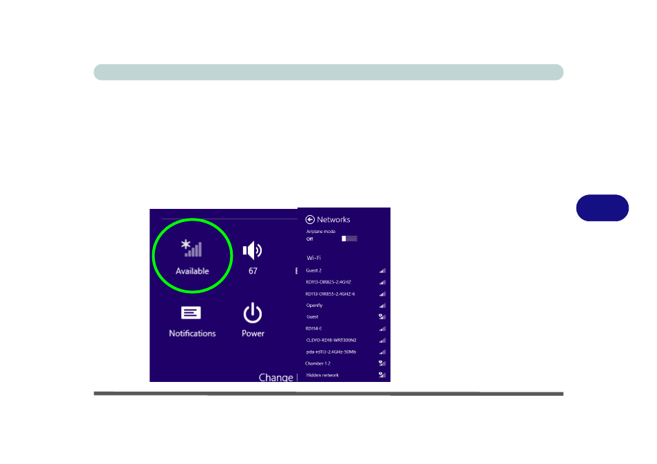 Wlan configuration in windows 8, 7wlan configuration in windows 8 | Eurocom Armadillo User Manual | Page 155 / 260