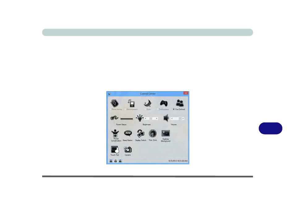 Appendix b: control center, Overview | Eurocom Armadillo User Manual | Page 229 / 260