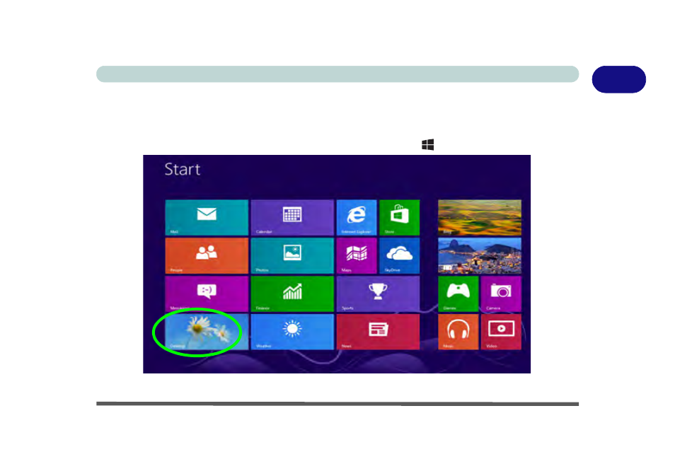 Windows 8 start screen & desktop | Eurocom Armadillo User Manual | Page 51 / 260
