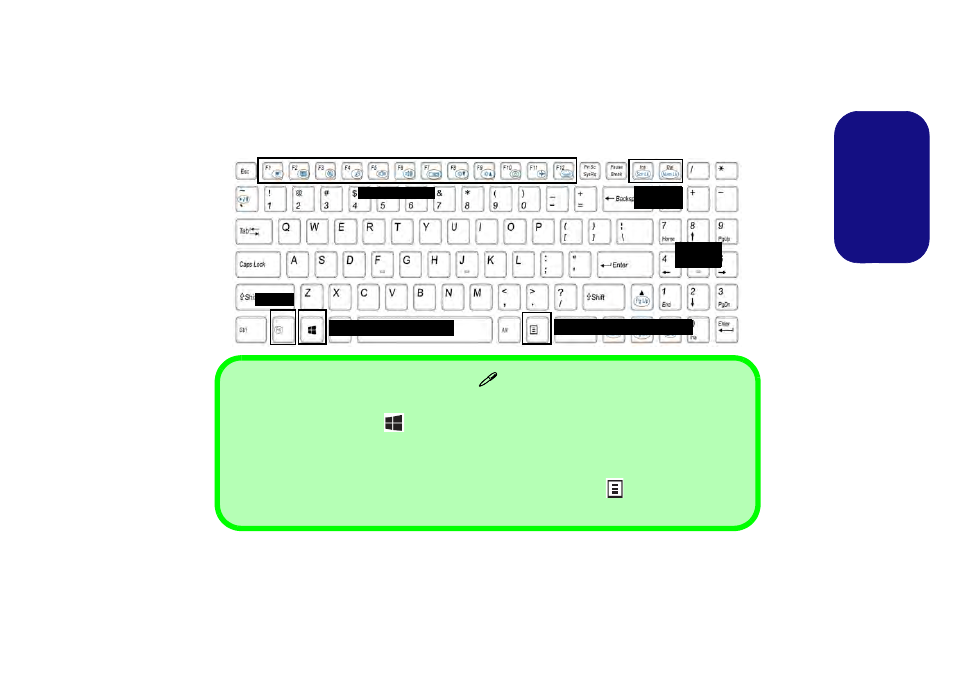 Keyboard, Engl ish | Eurocom Electra User Manual | Page 11 / 114