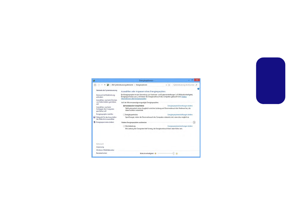 Energieoptionen | Eurocom Electra User Manual | Page 43 / 114