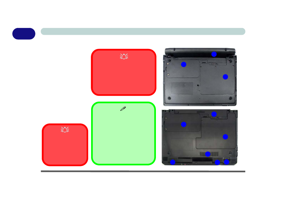 System map: bottom view, System map: bottom view -18, Model a model b | Eurocom M720R GALAXY-X User Manual | Page 40 / 222