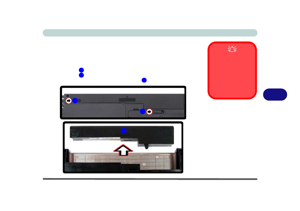 Removing the battery, Removing the battery -3 | Eurocom M720R GALAXY-X User Manual | Page 95 / 222