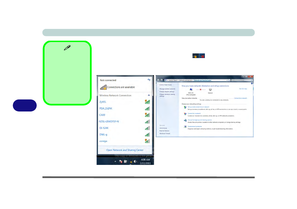 Connecting to a wireless network in windows 7, Connecting to a wireless network in windows 7 -16 | Eurocom Monster User Manual | Page 130 / 222