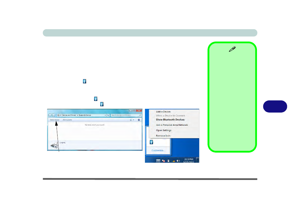 Standard bluetooth configuration in windows 7, Standard bluetooth configuration in windows 7 -39, Stan | Standard bluetooth, Use the, Standard bluetooth configuration in windows | Eurocom Monster User Manual | Page 153 / 222