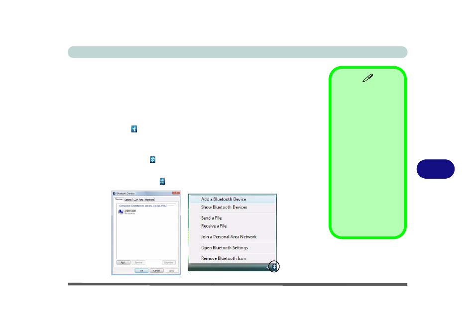 Bluetooth configuration in windows vista -3 | Eurocom R130T ELEMENT User Manual | Page 107 / 274