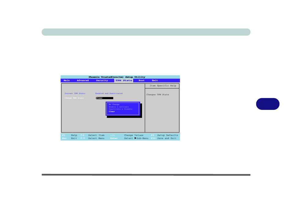 Initializing tpm -9, 7initializing tpm, Modules & options trusted platform module 7 - 9 | Figure 7 - 7 | Eurocom R130T ELEMENT User Manual | Page 113 / 274