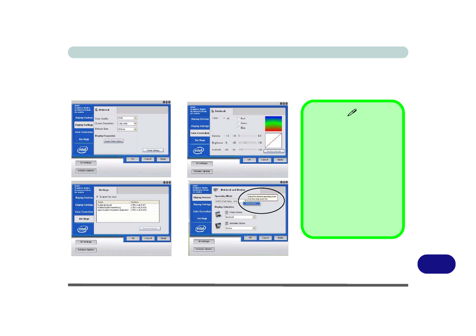 Intel gma driver controls | Eurocom R130T ELEMENT User Manual | Page 217 / 274