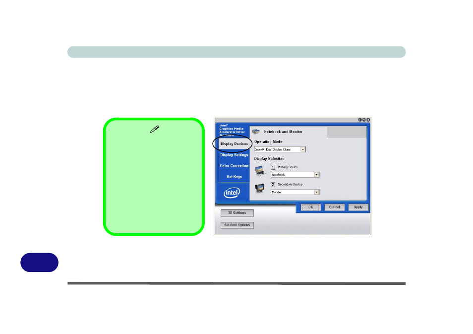 Attaching other displays (intel gma), Dattaching other displays (intel gma) | Eurocom R130T ELEMENT User Manual | Page 220 / 274