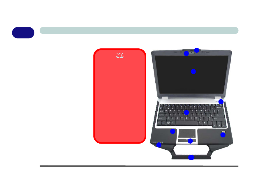 System map: lcd panel open, System map: lcd panel open -8 | Eurocom R130T ELEMENT User Manual | Page 28 / 274