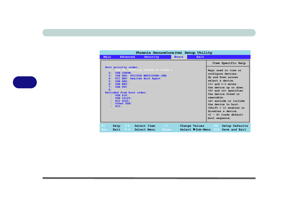 Boot menu, Boot menu -16, Bios utilities 5 - 16 boot menu | Figure 5 - 7 | Eurocom R130T ELEMENT User Manual | Page 90 / 274