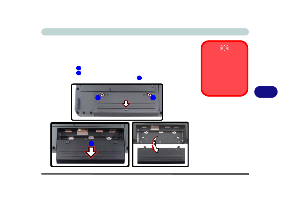 Removing the battery, Removing the battery -3 | Eurocom R130T ELEMENT User Manual | Page 95 / 274