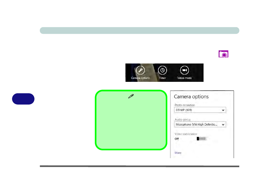 Camera app, Camera app -13 | Eurocom Shark 2 User Manual | Page 160 / 292