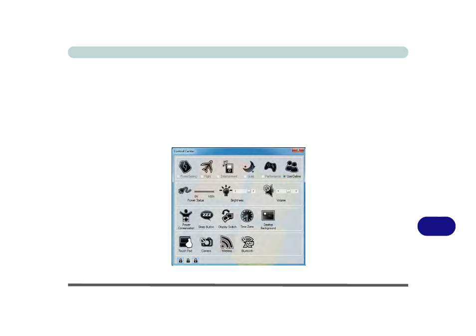 Appendix b: control center, Overview, Control center | Eurocom Shark 2 User Manual | Page 247 / 292