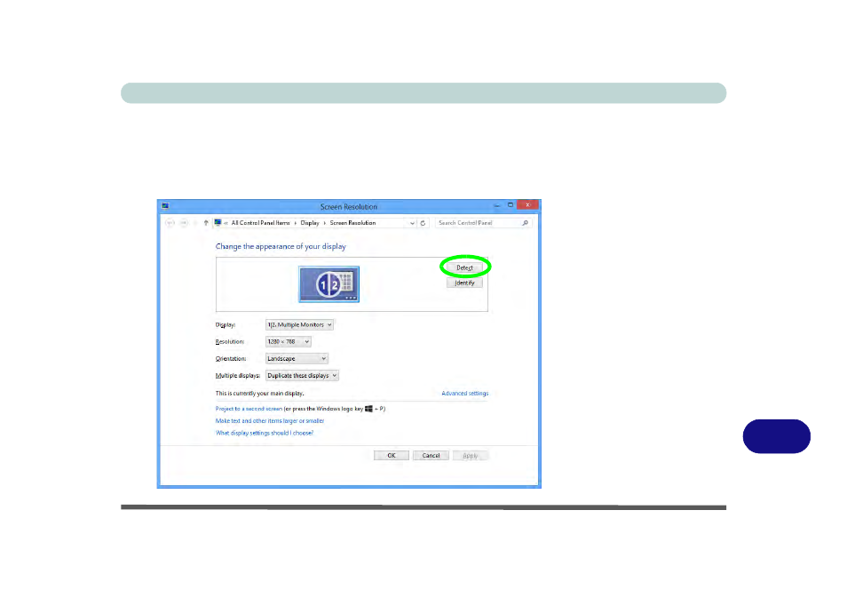 Configuring an external display in windows, Cconfiguring an external display in windows | Eurocom Shark 2 User Manual | Page 275 / 292