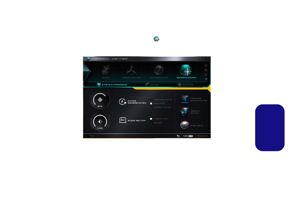 Control center (centro de control) | Eurocom Shark 3 User Manual | Page 109 / 156
