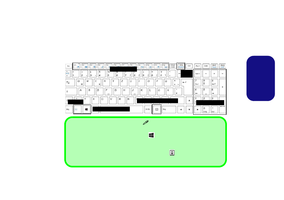 Tastatur, Deutsch | Eurocom Shark 3 User Manual | Page 47 / 156