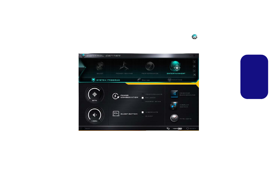 Control center (steuerzentrum), Siehe, Seite 43 | Eurocom Shark 3 User Manual | Page 49 / 156
