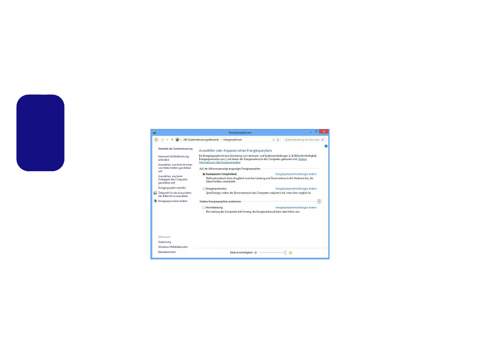 Energieoptionen | Eurocom Shark 3 User Manual | Page 60 / 156