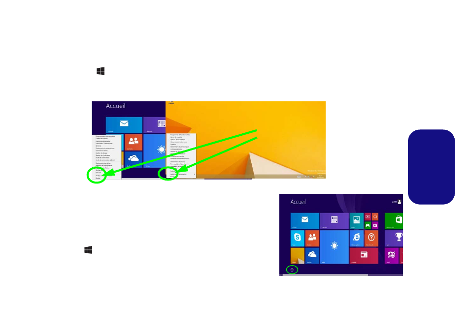 Panneau de configuration de windows 8.1, Écran d'accueil & bureau de windows 8.1, Fr anç a is | Eurocom Shark 3 User Manual | Page 85 / 156