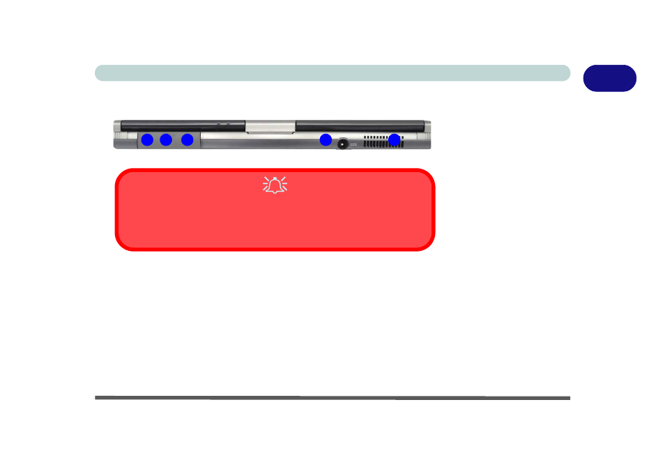 Rear view, Figure 1 - 8 rear view, External monitor (vga) port | Rj-45 lan jack, Rear view -19, External monitor (vga) port -19 rj-45 lan jack -19 | Eurocom T210C Convertible User Manual | Page 39 / 178