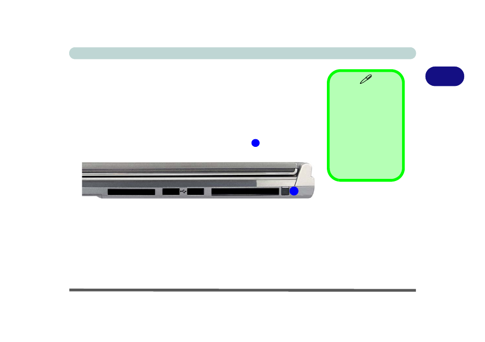 Pc card slot, Figure 2 - 6 pc card slot, Conserving battery power | Inserting and removing pc cards, Pc card slot -15, Inserting and removing pc cards -15 | Eurocom T210C Convertible User Manual | Page 57 / 178