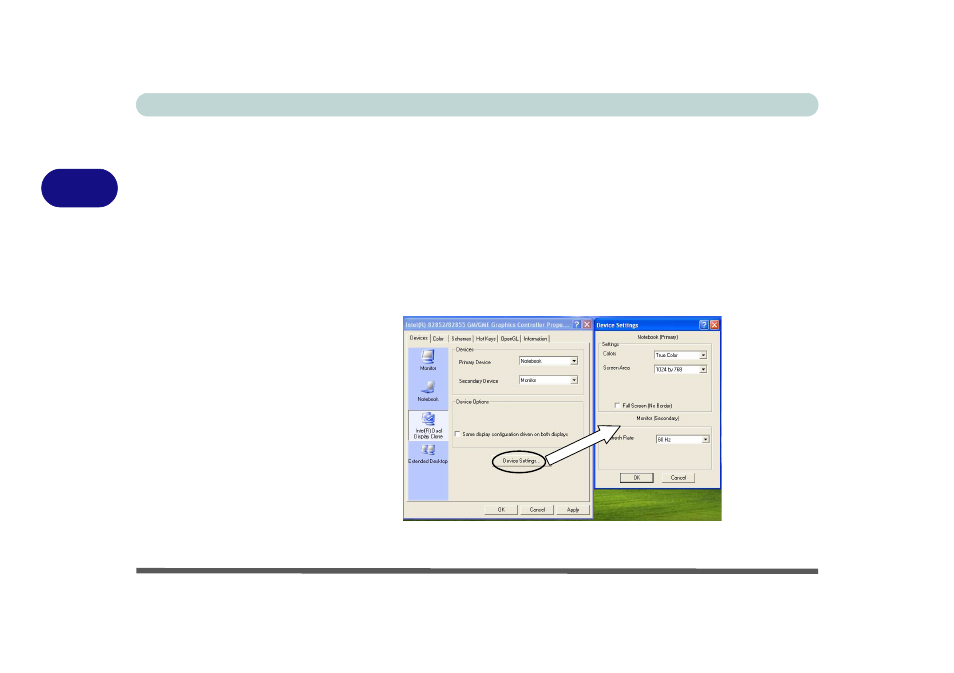 Figure 3 - 8 device settings (clone mode), To enable dual display clone mode: -14 | Eurocom T210C Convertible User Manual | Page 84 / 178