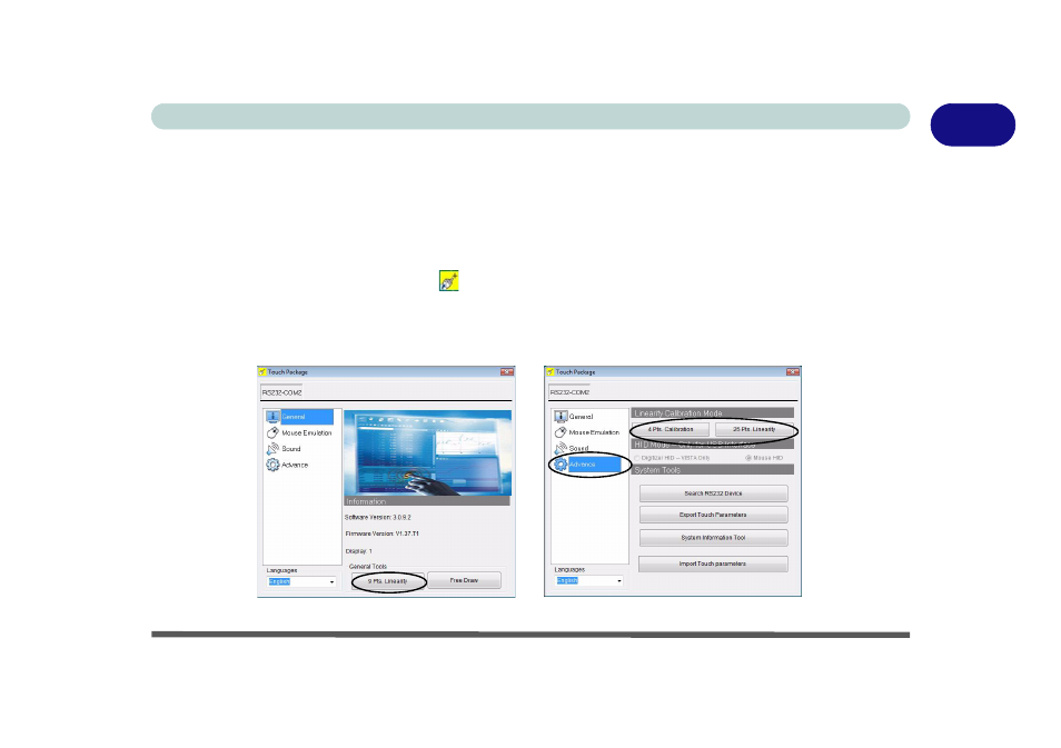 Tablet notebook input, Calibrating the touch panel, Tablet notebook input -11 | Calibrating the touch panel -11 | Eurocom T890M ELEMENT User Manual | Page 31 / 218