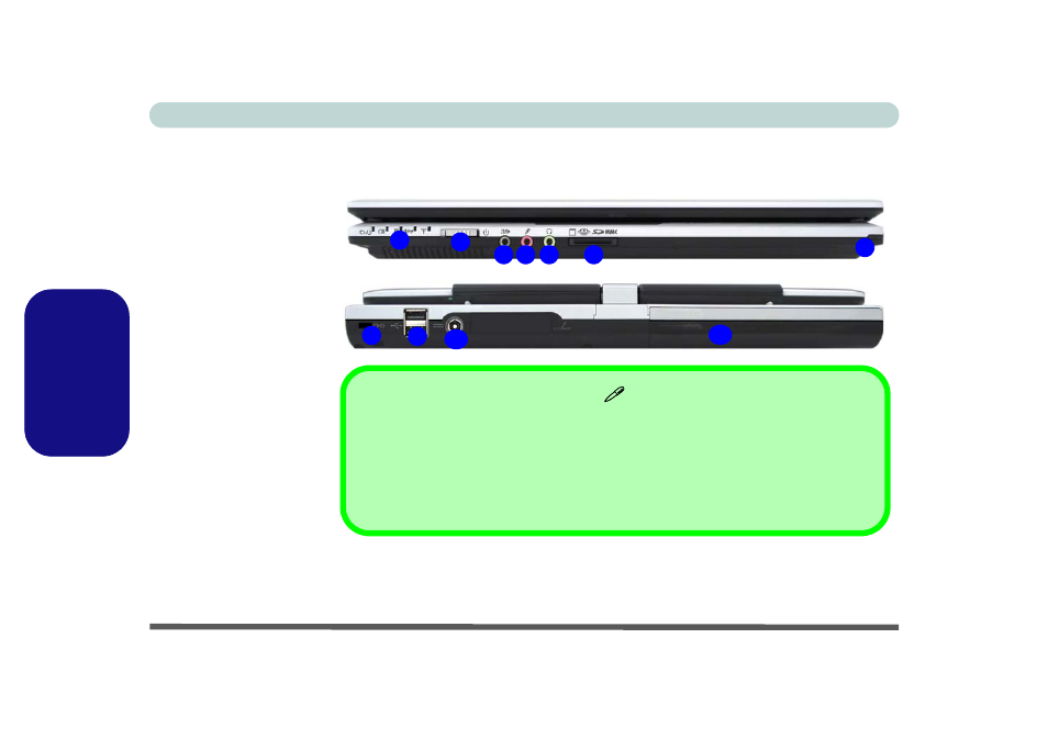 Carte du système : vues de face & arrière, Francais | Eurocom TN12R Tablet User Manual | Page 112 / 226