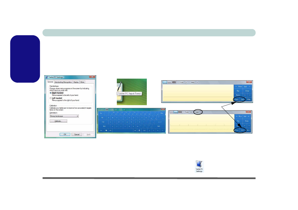 Tablet pc input panel, English tablet pc input panel | Eurocom TN12R Tablet User Manual | Page 18 / 226