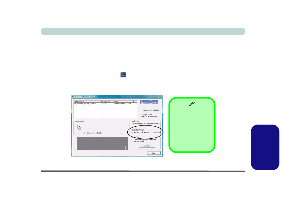 Immissione nel tablet pc, Calibrazione del touch screen, Italiano | Eurocom TN12R Tablet User Manual | Page 191 / 226