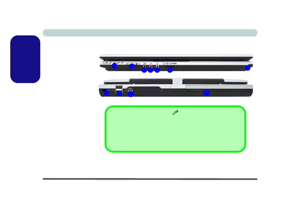 System map: front & rear views, English | Eurocom TN12R Tablet User Manual | Page 24 / 226