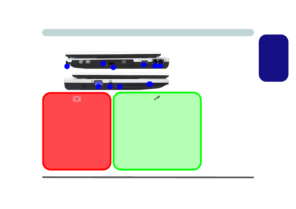 System map: right & left views, Engl ish | Eurocom TN12R Tablet User Manual | Page 25 / 226