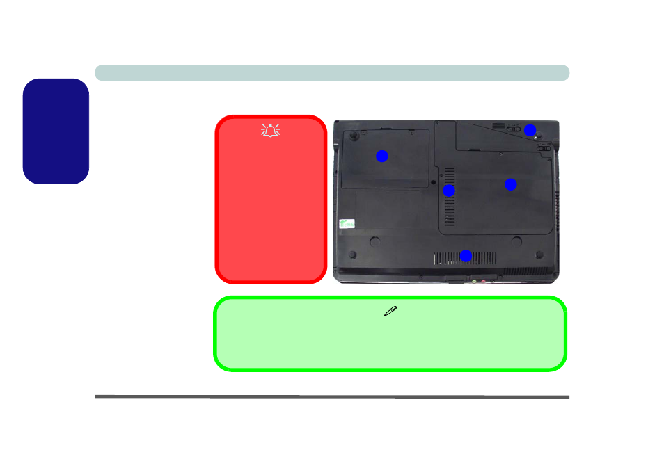 System map: bottom view, English | Eurocom TN12R Tablet User Manual | Page 26 / 226