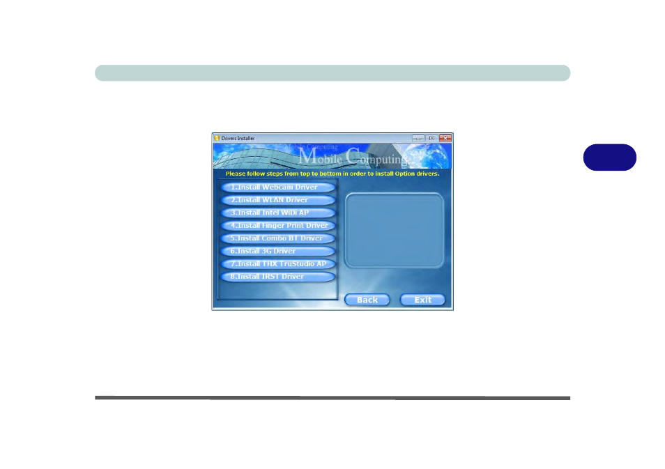 Optional drivers, Optional drivers -9 | Eurocom W150ER FOX 4.0 User Manual | Page 101 / 292