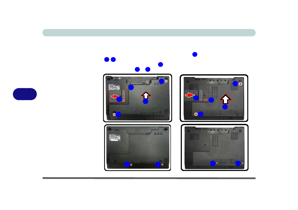 Replacing the component bay cover, Replacing the component bay cover -8 | Eurocom W150ER FOX 4.0 User Manual | Page 126 / 292