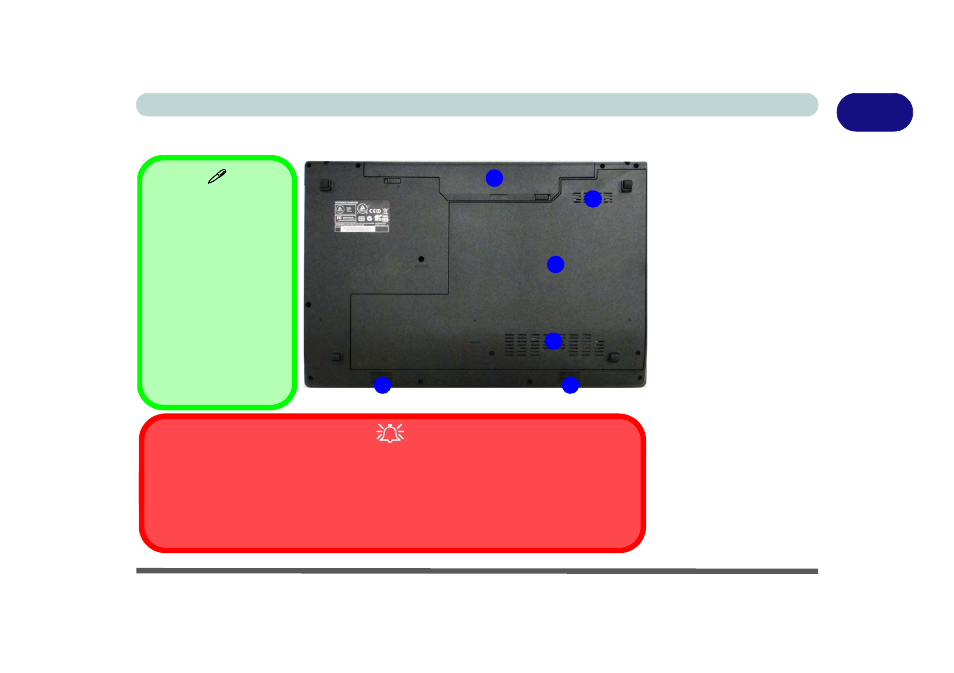 System map: bottom view - model b, System map: bottom view - model b -19 | Eurocom W150ER FOX 4.0 User Manual | Page 49 / 292