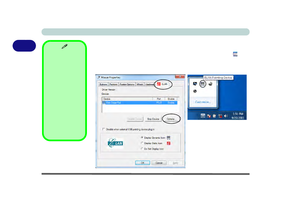 2elan touchpad | Eurocom W150ER FOX 4.0 User Manual | Page 66 / 292