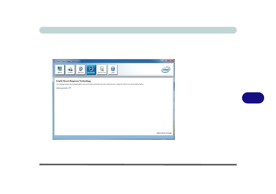 Enabling intel smart response technology, Enabling intel smart response technology -63 | Eurocom W3x0ET Shark User Manual | Page 195 / 268