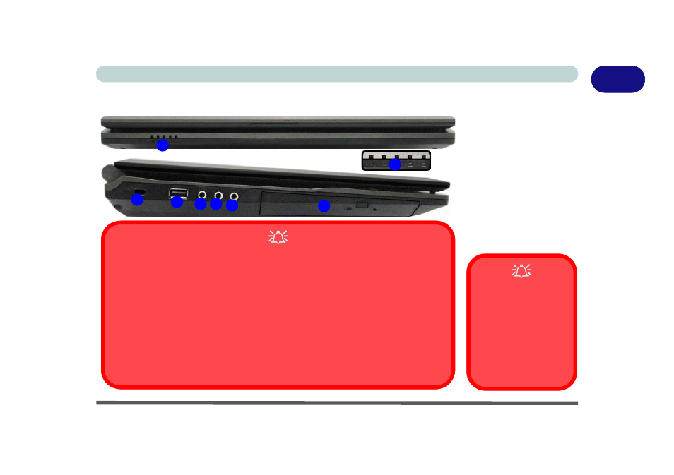 System map: front & left views, System map: front & left views -13 | Eurocom W3x0ET Shark User Manual | Page 43 / 268